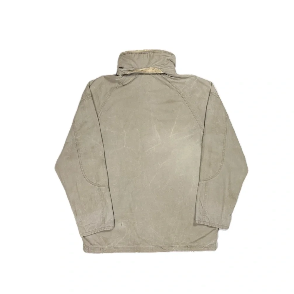 Vintage 90s Timberland Weathergear Beige Zip Up Hooded Heavy Jacket Men's Small